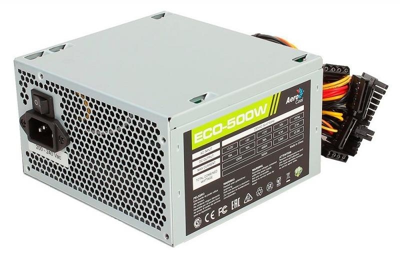 Блок питания Aerocool 500W Retail ECO-500 ATX v2.3 Haswell