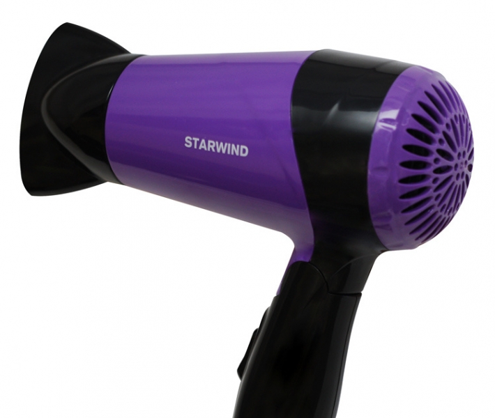 Фен Starwind SHP6102 1600Вт, черный/фиолетовый