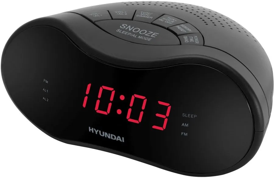 Радиобудильник Hyundai H-RCL160 черный  