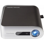 ViewSonic M1+ Проектор {DLP LED WVGA 854x480 300Lm 120000:1 16GB HDMI USB Type-C MicroSD 2x3W Cube speaker Wi-Fi Bluetooth 3DReady Silver-Grey 0,75kg}