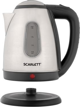 Чайник электрический Scarlett SC-EK21S88 2200Вт, черный и серебристый