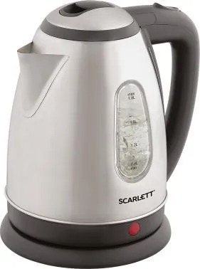 Чайник электрический Scarlett SC-EK21S88 2200Вт, черный и серебристый