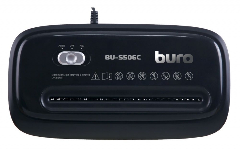 Шредер Buro Home BU-S506C, черный