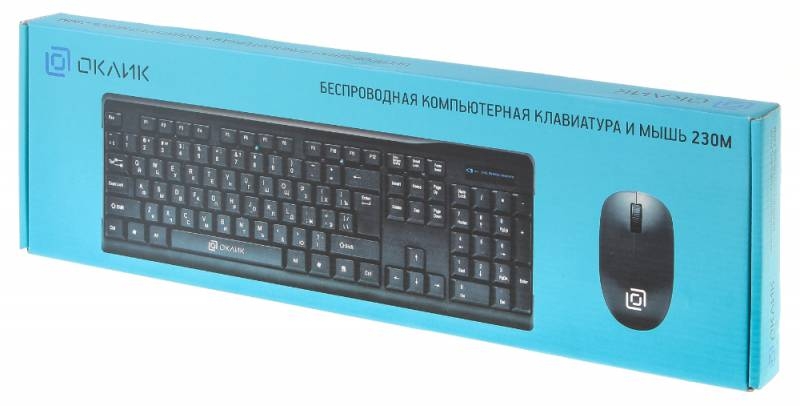 Клавиатура + мышь Oklick 230M, черный (412900)