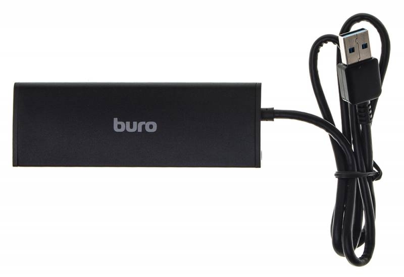 Разветвитель USB 3.0 Buro BU-HUB4-0.5-U3.0 4порт, черный