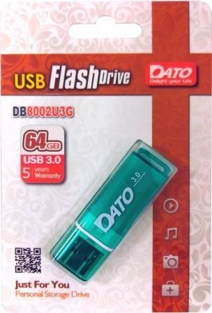 Флешка USB DATO DB8002U3 128Гб, USB3.0, зеленый