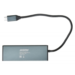 Разветвитель USB-C Digma HUB-2U3.0СAU-UC-G 3порт, серый