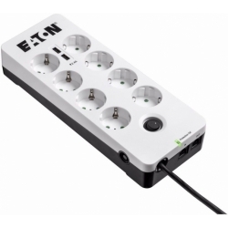 Сетевой фильтр Eaton Protection Box 8 PB8TUD 0.8м (8 розеток), белый/черный