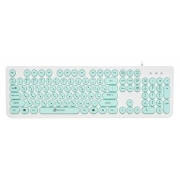 Клавиатура Oklick 400MR, белый/мятный (1070514)