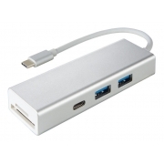 Разветвитель USB-C Hama Aluminium (00135759)