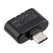 Разветвитель USB-C Hama 00135747 2порт. черный