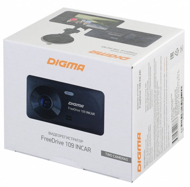 Видеорегистратор Digma FreeDrive 109 INCAR черный 1080x1920 1080p 140гр. JL5601