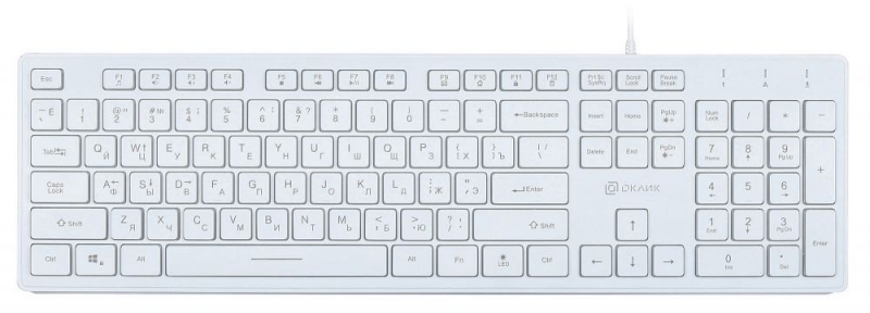 Клавиатура Oklick 550ML, белый (1061618)