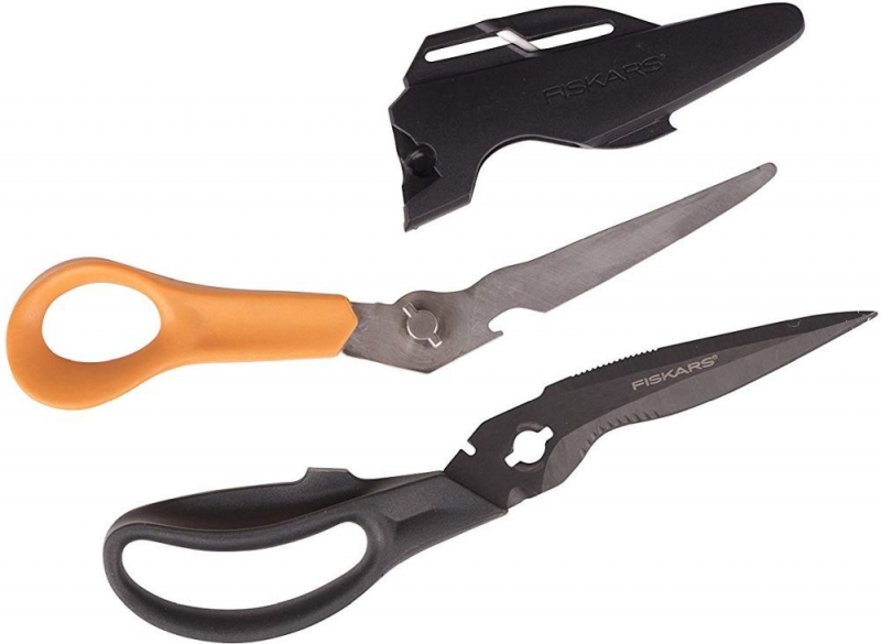 Ножницы универсальные Fiskars Cuts+More черный/оранжевый (1000809)