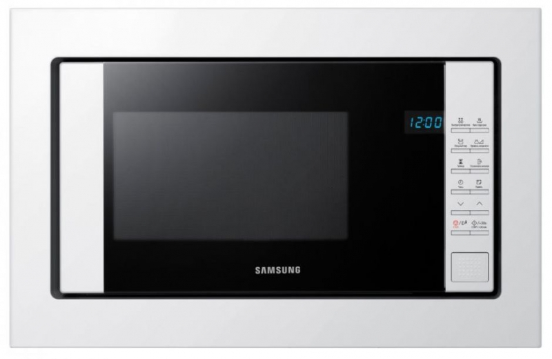 Микроволновая печь Samsung FW77SUW 20л. 800Вт белый/черный (встраиваемая)