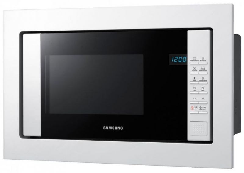 Микроволновая печь Samsung FW77SUW 20л. 800Вт белый/черный (встраиваемая)
