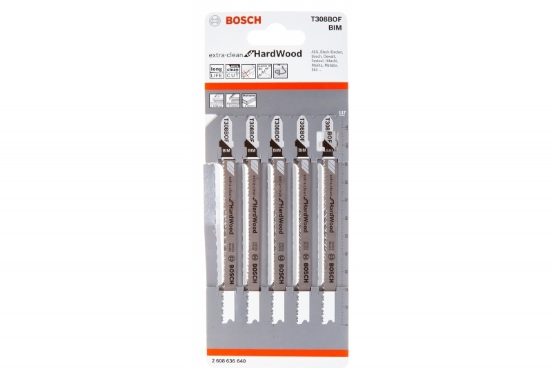 Пилки для лобзика Bosch 2608636640 T308BOF (91 мм; 5 шт.)