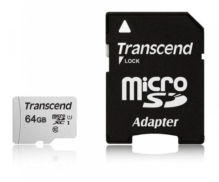 Карта памяти Transcend Micro SecureDigital 64Gb (TS64GUSD300S-A)
