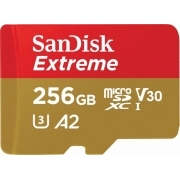 Карта памяти SanDisk Extreme microSDXC 256Gb Class 10 UHS Class 3 V30 A2 160MB/s + SD adapter