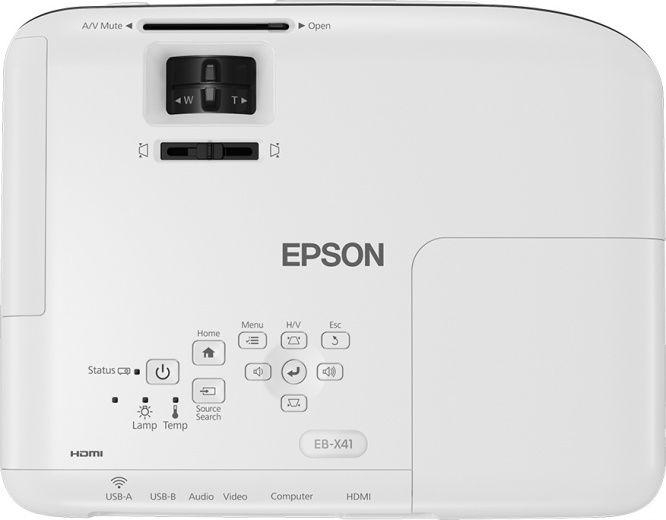 Epson EB-X41 [V11H843040] {3LCD 1024x768 3600lm 15000:1 HDMI USB 1x2W 2.5kg White}