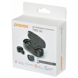 Беспроводные наушники Digma TWS-04 черный (TS30)