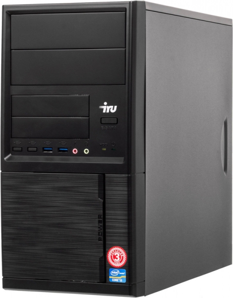ПК IRU Office 225 MT Ryzen 5 2400G (3.6)/8Gb/SSD240Gb/Vega 11/Windows 10 Professional 64/GbitEth/400W/черный