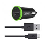 Зарядное устройство Belkin Car charger, 2.4 A, Universal with 1.2m Micro-USB cable, Black
