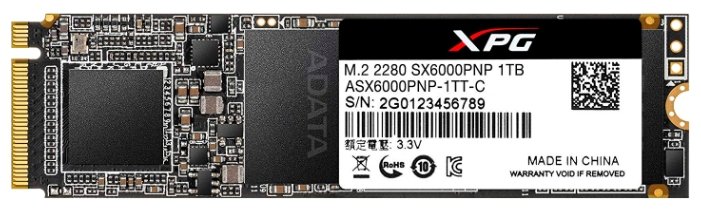 SSD накопитель M.2 2280 ADATA XPG SX6000 Pro 1TB (ASX6000PNP-1TT-C)