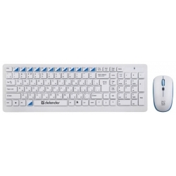 Клавиатура + мышь беспроводные Defender Skyline 895 Nano, белый (45895)