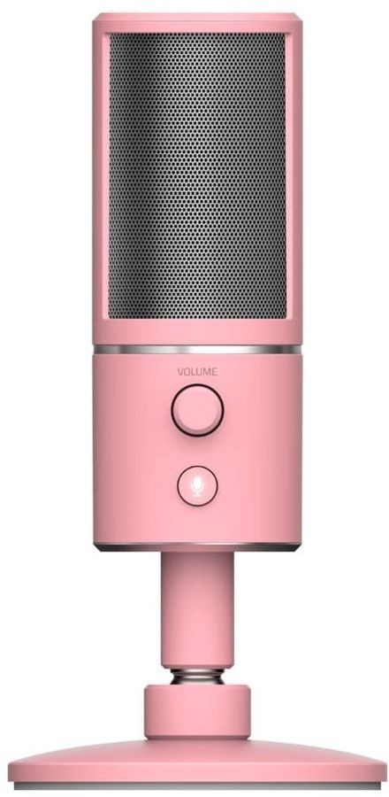 Микрофон проводной Razer Seiren X Quartz 2м, розовый