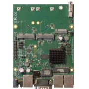 MikroTik RouterBOARD M33G with Dual Core 880MHz CPU, 256MB RAM, 3x Gbit LAN, 2x miniPCI-e, 2x SIM slots, USB, microSD slot, M.2 slot, RouterOS L4