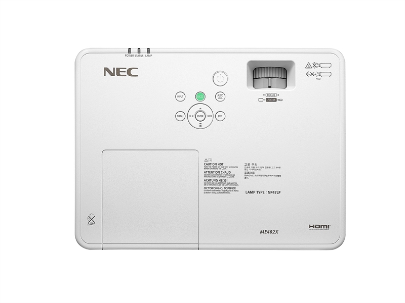 NEC projector ME402X 3LCD, 1024 x 768 XGA, 4:3, 4000lm, 16000:1, 2хHDMI, 3,2 kg NEW