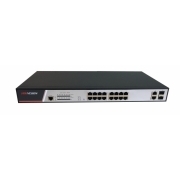 Hikvision DS-3E2318P 16 RJ45 100M PoE; 2 комбо-порта (1000М Ethernet/1000M SFP); таблица MAC адресов на 8000 записей; стандарты PoE: IEEE802.3af, IEEE802.3at; бюджет PoE 300Вт; AC100-240В; 330Вт; 0 °C