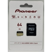Карта памяти Pioneer MicroSD Card Cl10/UHS1/U1,64GB (PIONEER APS-MT1D-064)