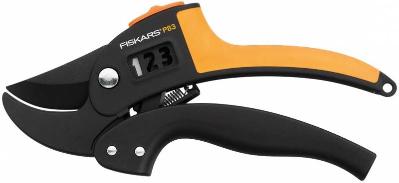 Секатор контактный Fiskars PowerStep P83 черный/оранжевый (1000575)