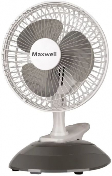 Вентилятор настольный Maxwell MW-3548 15Вт серый/белый