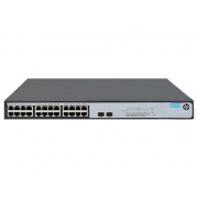 HPE  1420 24G 2SFP+ Switch (24 ports 10/100/1000 + 2 SFP+ 1G/10G, unmanaged, fanless, 19")