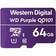Флеш карта microSDHC 64Gb Class10 WD WDD064G1P0C Purple w/o adapter