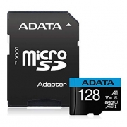 Карта памяти MICRO SDXC 128GB W/AD. AUSDX128GUICL10A1-RA1 ADATA