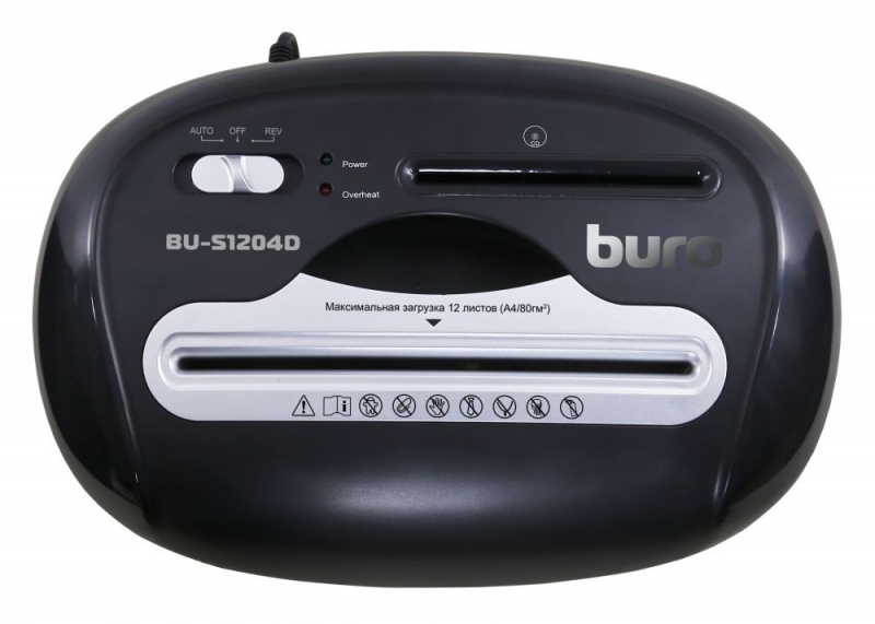 Шредер Buro Office BU-S1204D, черный (OS1204D)