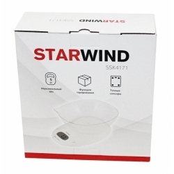 Весы кухонные Starwind SSK4171, белый