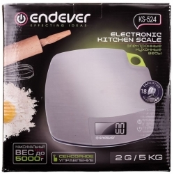 Весы кухонные электронные Endever Skyline KS-524 макс.вес:5кг серебристый