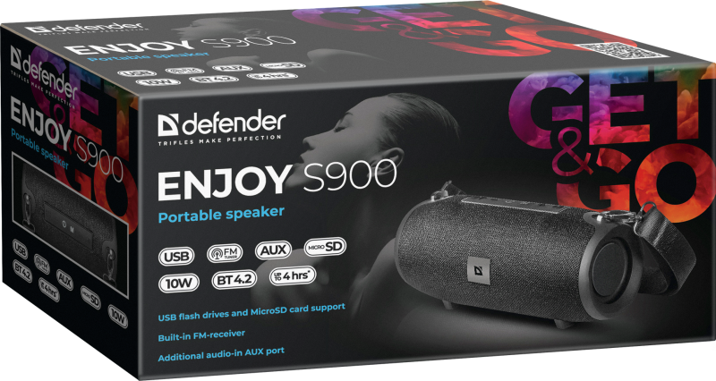 Портативная колонка Defender Enjoy S900, черный