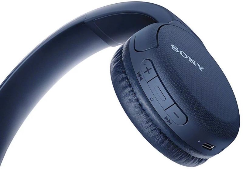 Гарнитура накладные Sony WH-CH510 синий беспроводные bluetooth (оголовье)
