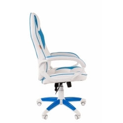 Офисное кресло Chairman game 16 экопремиум белый/голубой