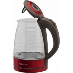 Чайник электрический Scarlett SC-EK27G62 1.7л. 2200Вт красный (корпус: стекло)