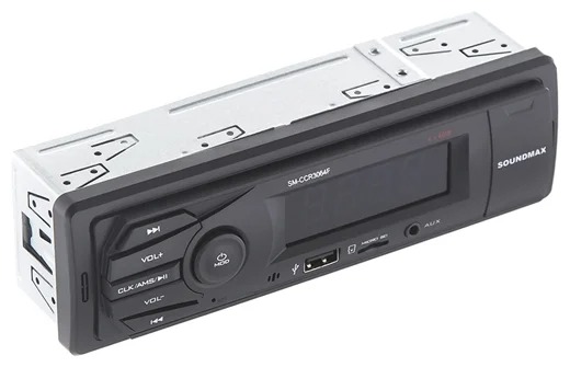 Автомагнитола Soundmax SM-CCR3064F 1DIN 4x, черный