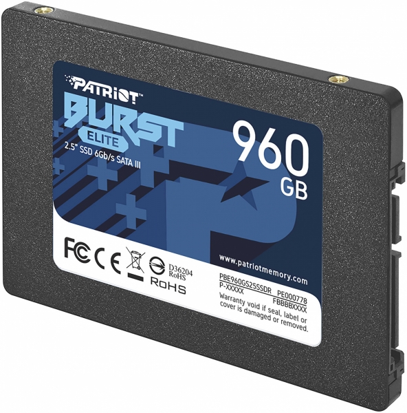 SSD накопитель Patriot Burst Elite 960Gb (PBE960GS25SSDR)