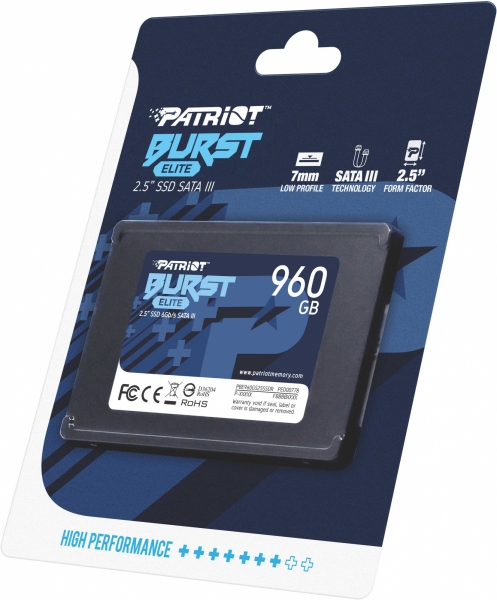 SSD накопитель Patriot Burst Elite 960Gb (PBE960GS25SSDR)