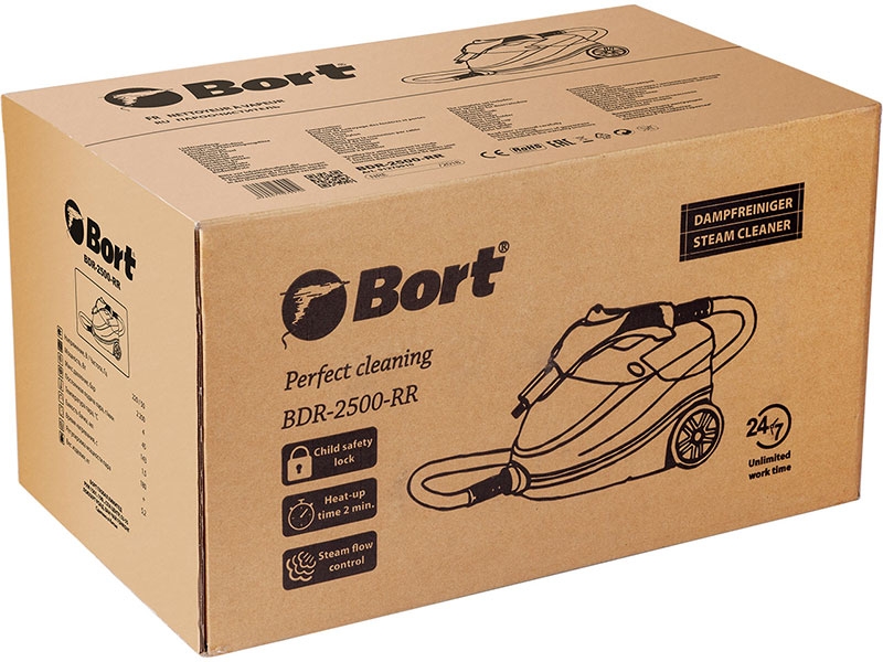 Пароочиститель Bort BDR-2500-RR, бирюзовый (91279910)